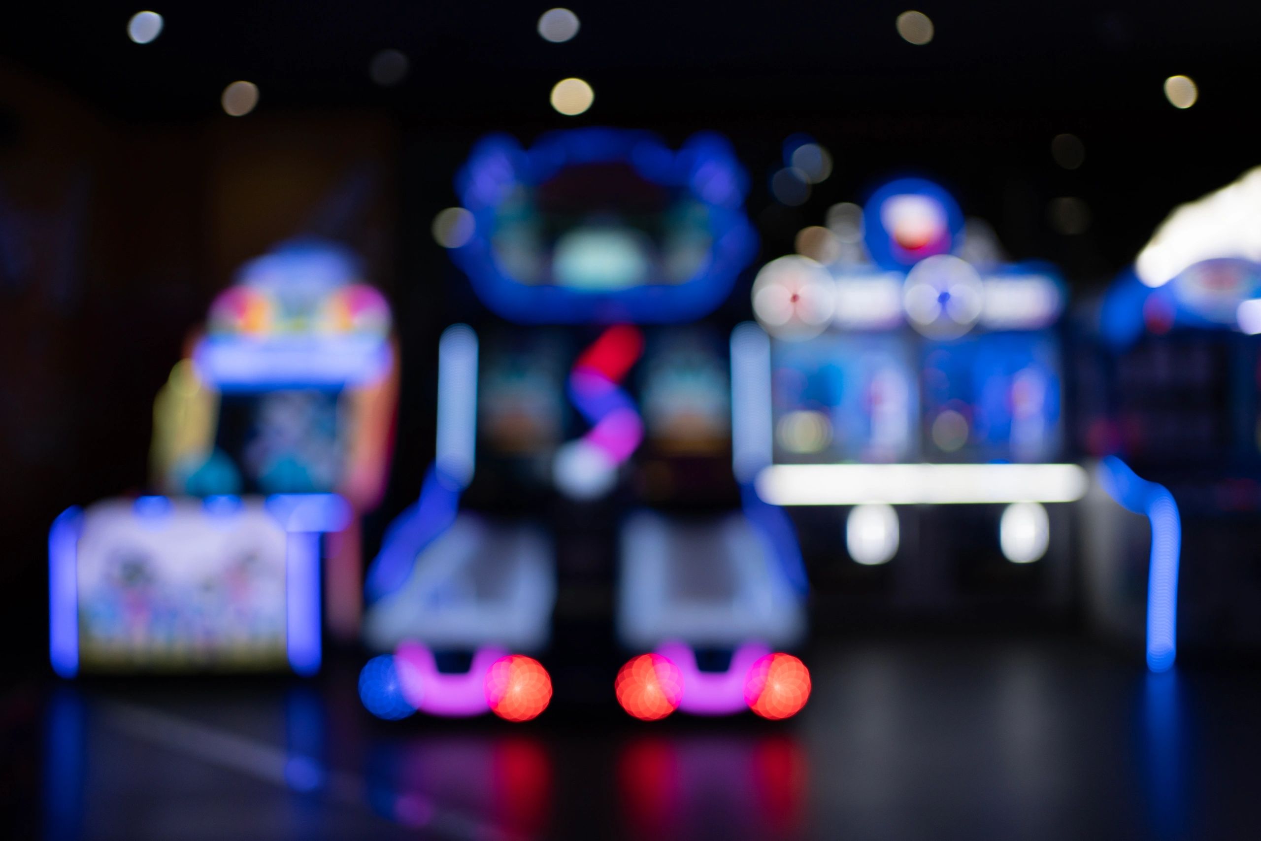 Modern arcade environment representing amusement operations