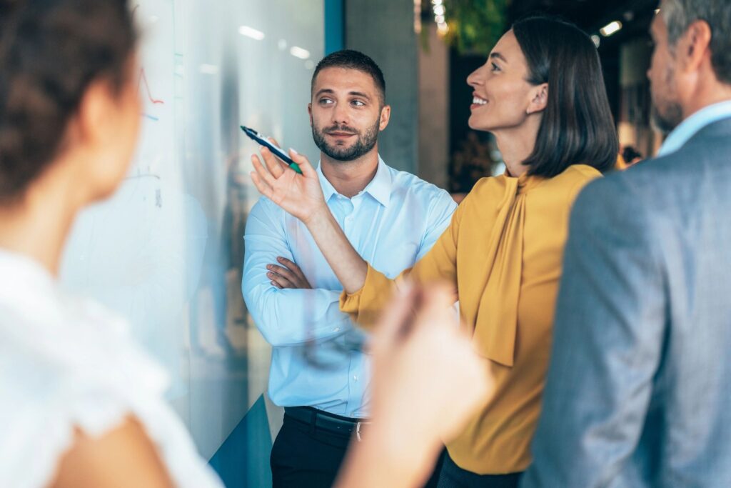 Business team brainstorming